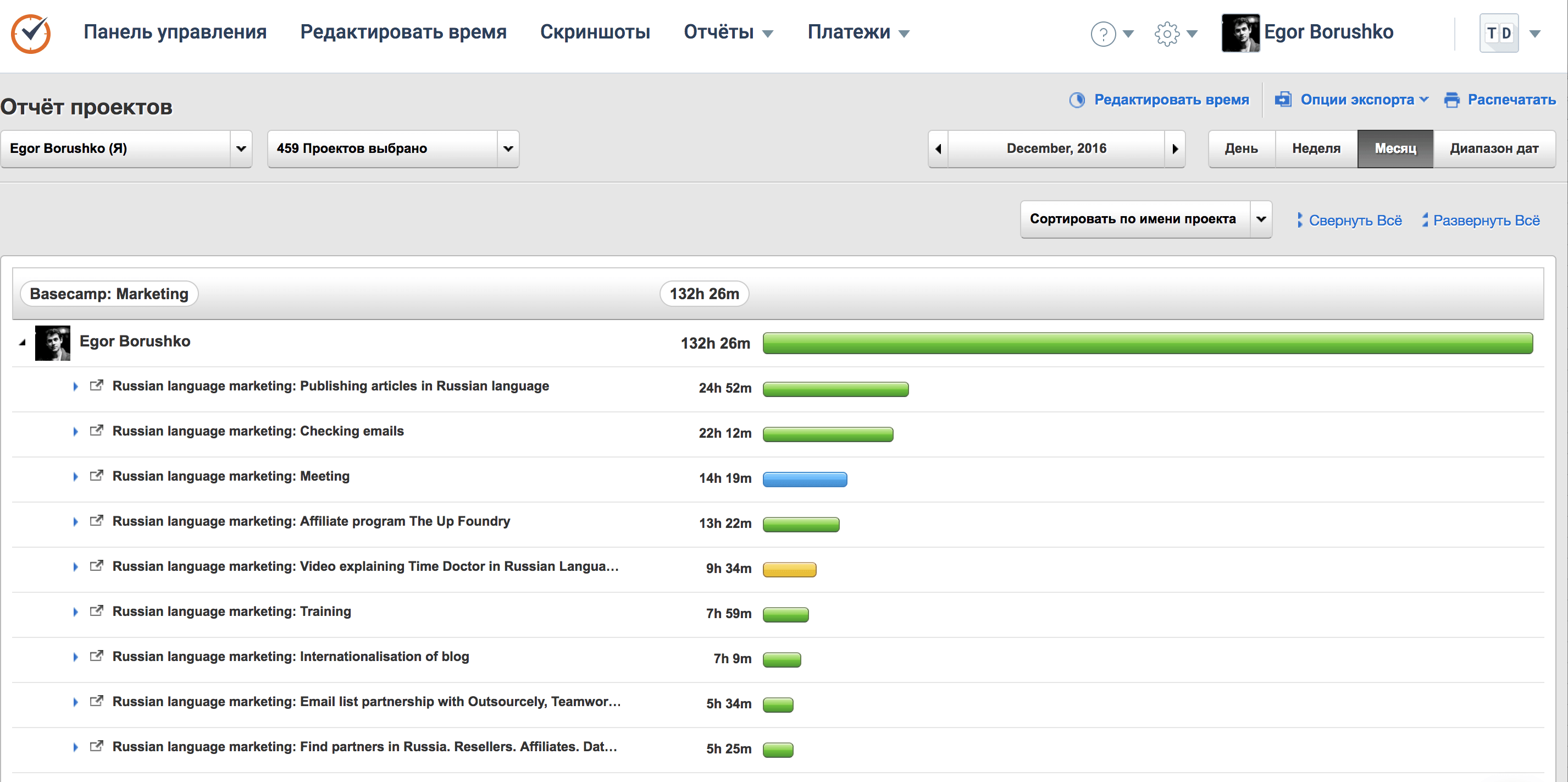 Отчет по проекту