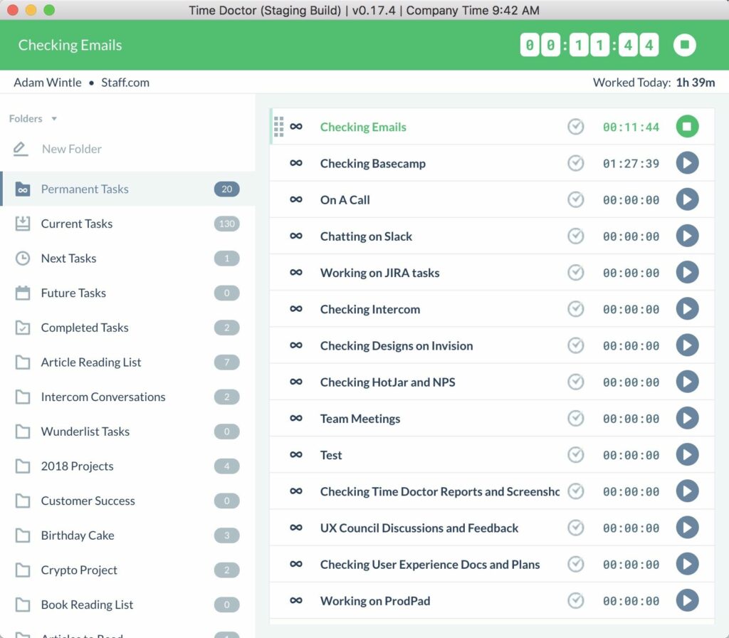 employee time tracking