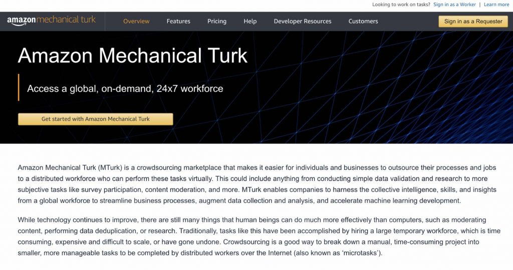 amazon mechanical turk