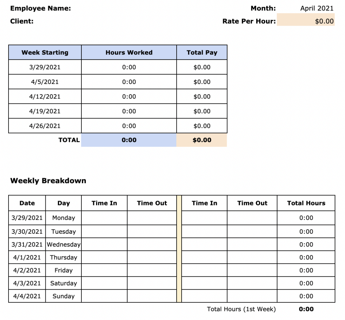 Business timesheet for call center: 2023 template, tools