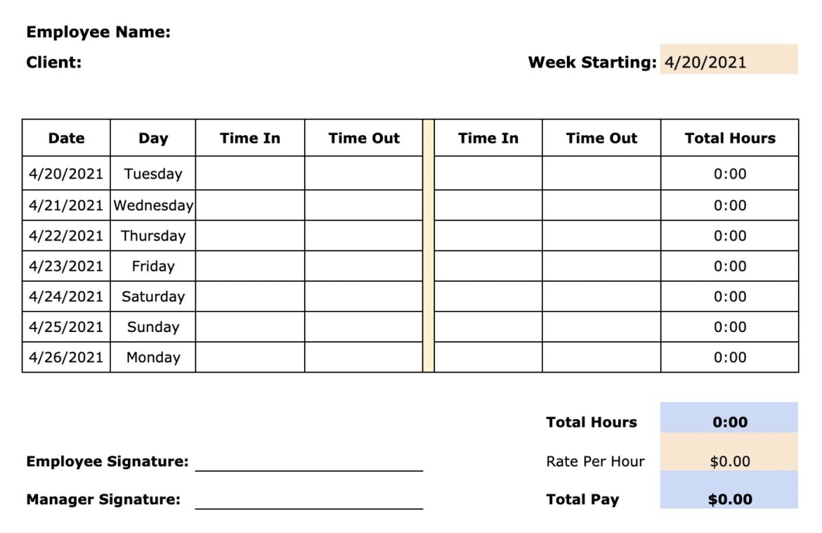 Business timesheet for call center: 2024 template, tools