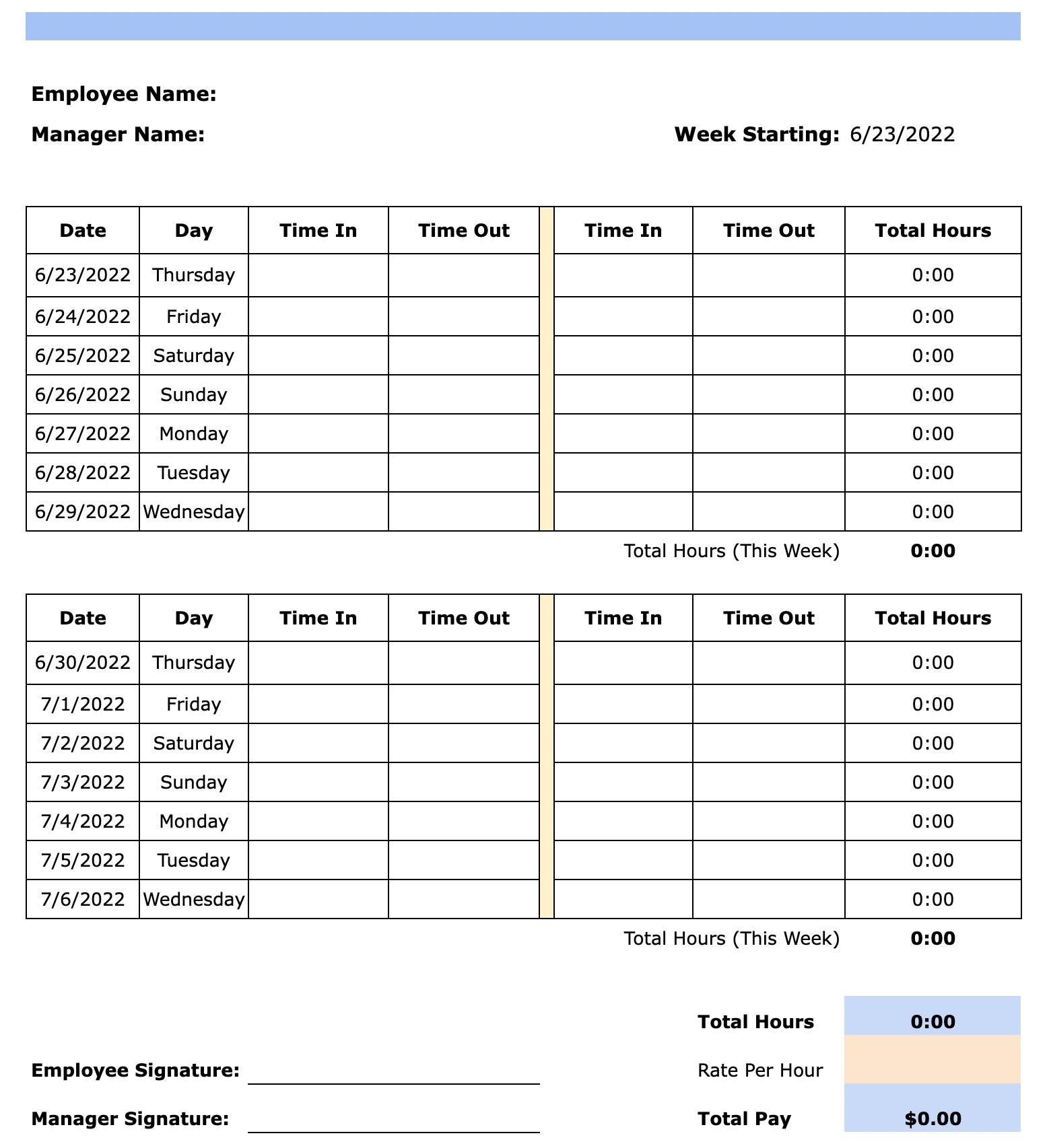 Sample Of Timesheet For Employees Login Pages Info