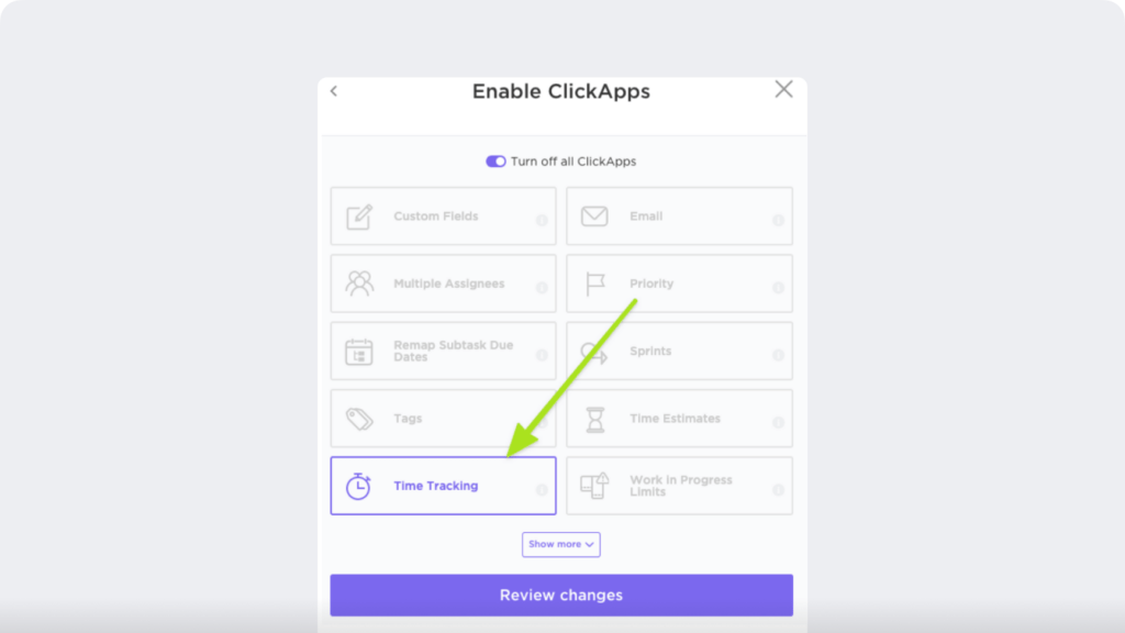 Clickup Enable Time Tracking