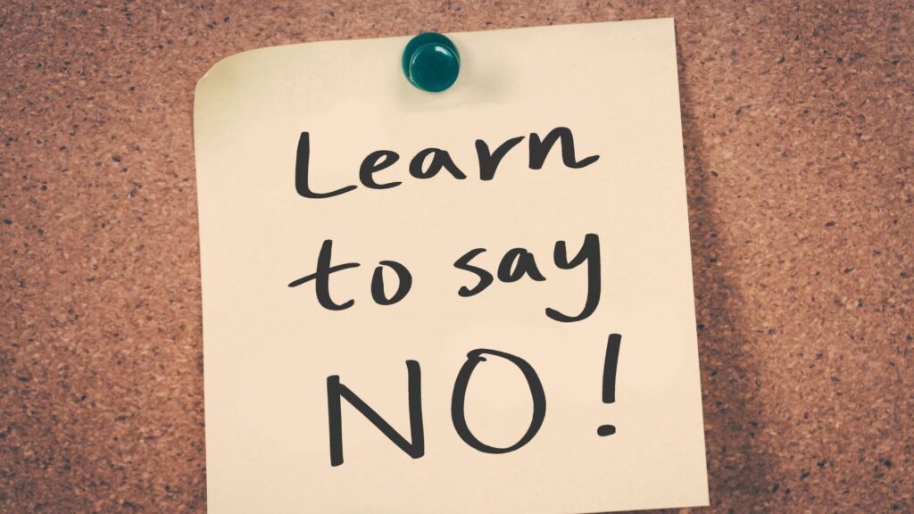 saying no