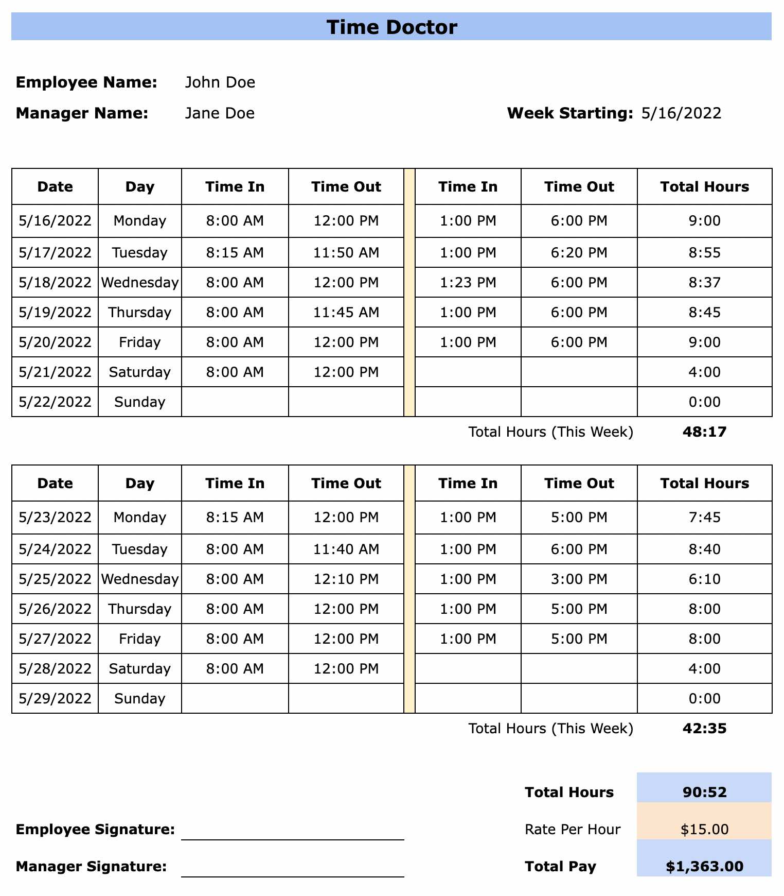 4 free software development timesheet templates