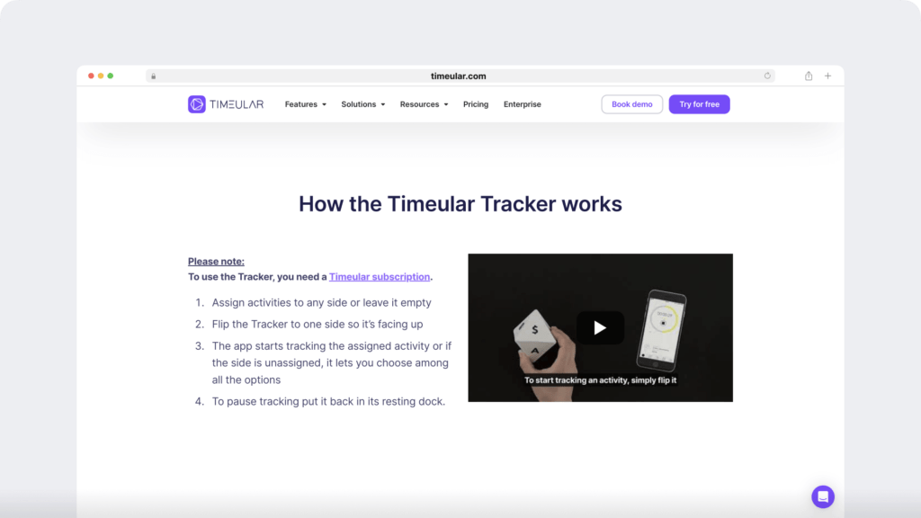 Timeular app